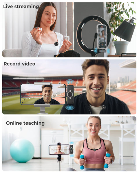 [2026 New In]Mini Wireless Mic  For YouTuber With 40H Charging Case, 3-Level Noise Reduction Mode, Reverberation Function, One-button Mute, Dual Microphones, Digital Display Function