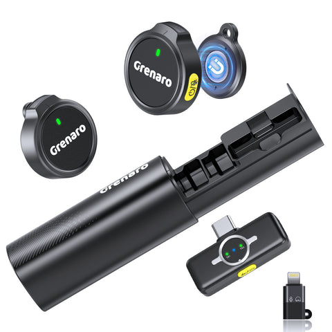 [2026 New In]Mini Wireless Mic  For YouTuber With 40H Charging Case, 3-Level Noise Reduction Mode, Reverberation Function, One-button Mute, Dual Microphones, Digital Display Function