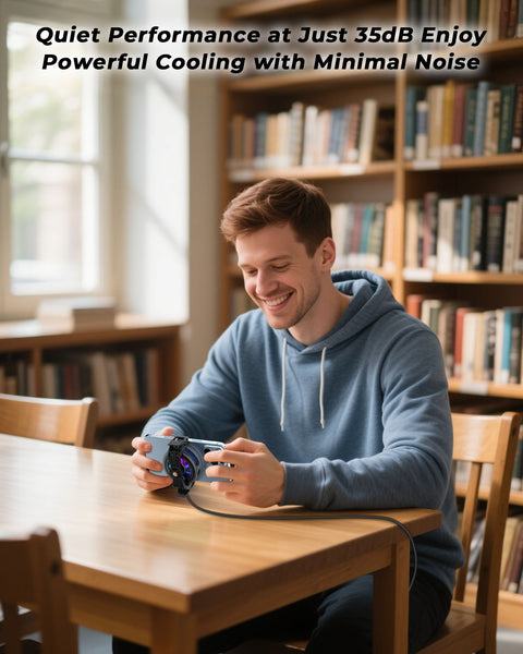 GRENARO Magnetic Phone Cooler for Gaming, Smart AI/L1/L2 Mode for Temperature Control, 10W Freeze Cooling, Cooling Fan for Mobile with Enhanced Refrigeration Chip, Perfect for Long Gaming Session