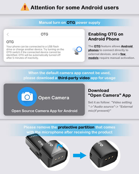 Grenaro Wireless Mic For YouTuber With Charging Case, Noise Reduction Mode, Reverberation Function, One-button Mute, Single Microphone, Digital Display Function