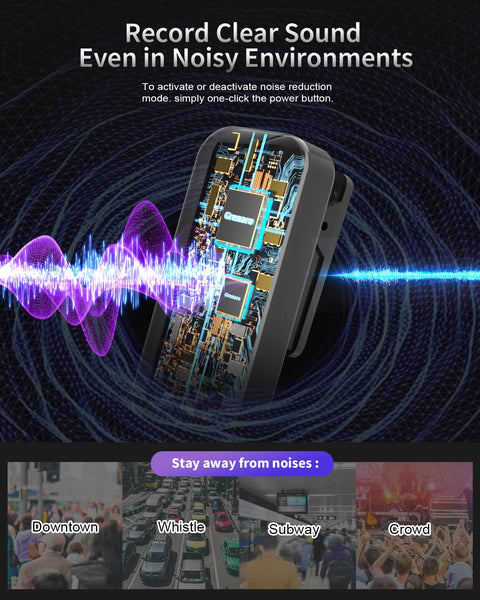 Grenaro Wireless Mic For YouTuber With Charging Case, Noise Reduction Mode, Reverberation Function, One-button Mute, Dual microphones, Digital Display Function