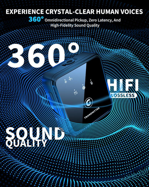 Grenaro P12 Wireless Mic For YouTuber With Charging Case, Noise Reduction Mode, Reverberation Function, One-button Mute, Dual Microphones, Digital Display Function