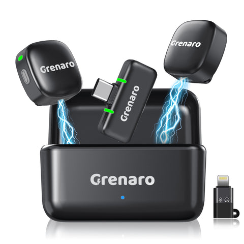 [2026 New In] P13 Wireless Mic  For YouTuber With 40H Charging Case, 3-Level Noise Reduction Mode, Reverberation Function, One-button Mute, Dual Microphones, Digital Display Function