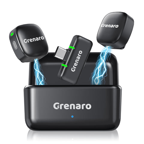 [2026 New In] P13 Wireless Mic  For YouTuber With 40H Charging Case, 3-Level Noise Reduction Mode, Reverberation Function, One-button Mute, Dual Microphones, Digital Display Function