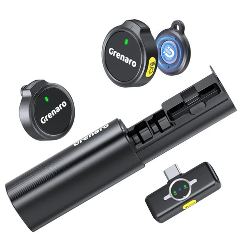 [2026 New In]Mini Wireless Mic  For YouTuber With 40H Charging Case, 3-Level Noise Reduction Mode, Reverberation Function, One-button Mute, Dual Microphones, Digital Display Function